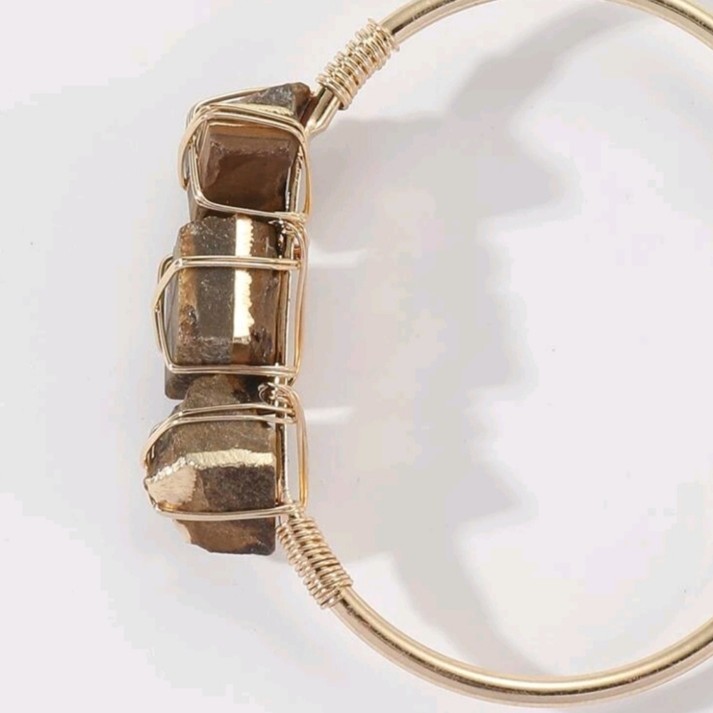 Natural Crystal ~ Tiger's Eye Cuff Bracelet ~ New - Picture 3 of 6